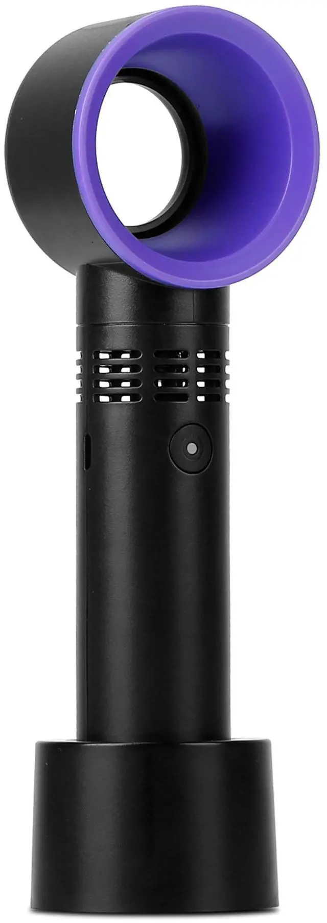 Main image of Rechargeable Bladeless Fan - Handheld Cooling, 3 Gears, LED Indicator - Black - One size