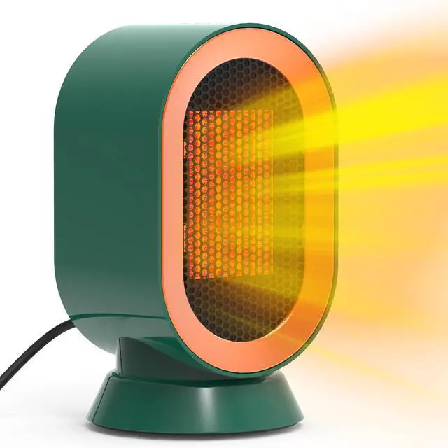 Main image of 1200W Oscillating Mini Desk Heater with 2 Modes and Safety Protection - Green - One size