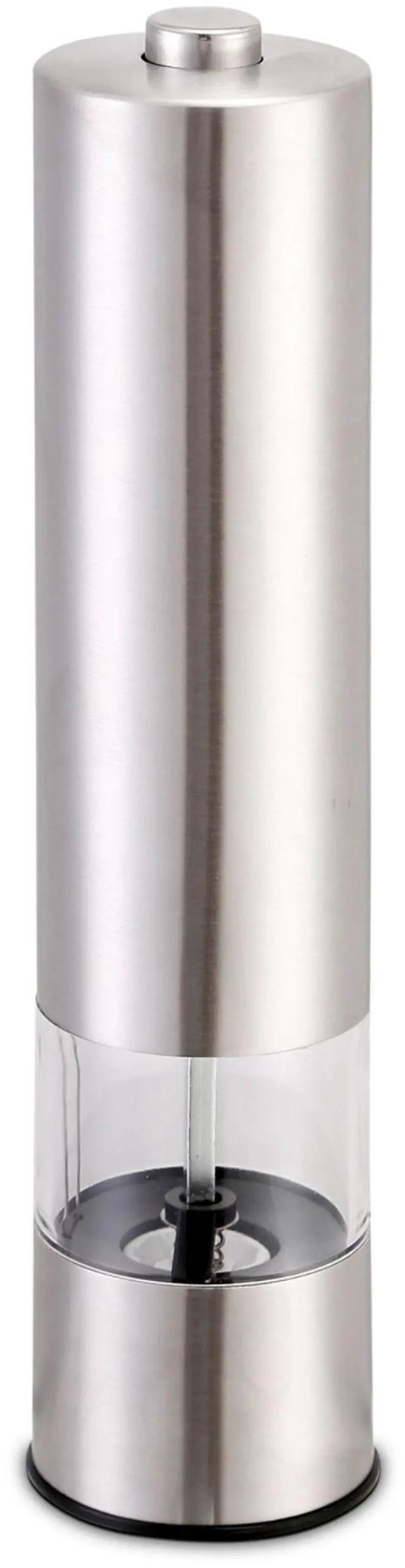 Main image of Stainless Steel Electric Salt Pepper Grinder Adjustable Coarseness Battery Operated Refillable - Chrome - One size