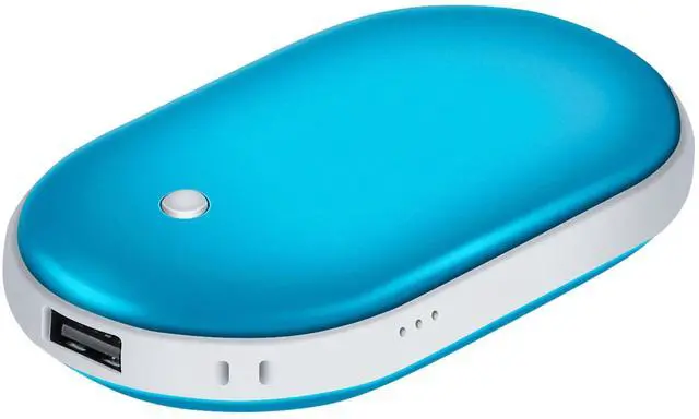 Main image of 5000mAh Hand Warmer & Power Bank Rechargeable Double-Sided Heating - Blue - One size