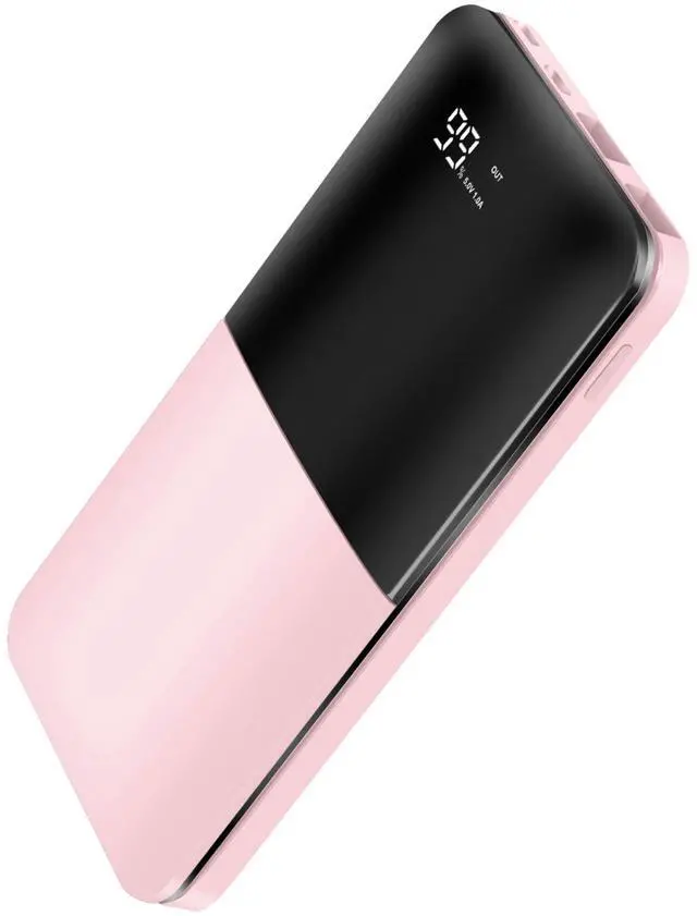 Main image of 20000mAh Power Bank with Digital Display and Dual USB Ports - Pink - One size