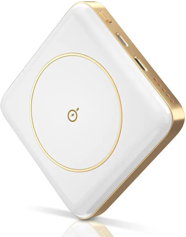 Main image of 10000mAh Magnetic Wireless Power Bank MagSafe Charger for iOS 14/13/12/11 - White - One size