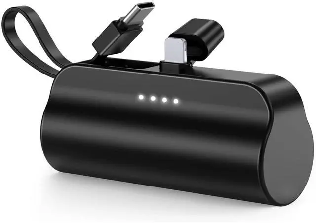 Main image of 5000mAh Power Bank Type-C & IOS Dual Output for IOS & Samsung - Black - One size
