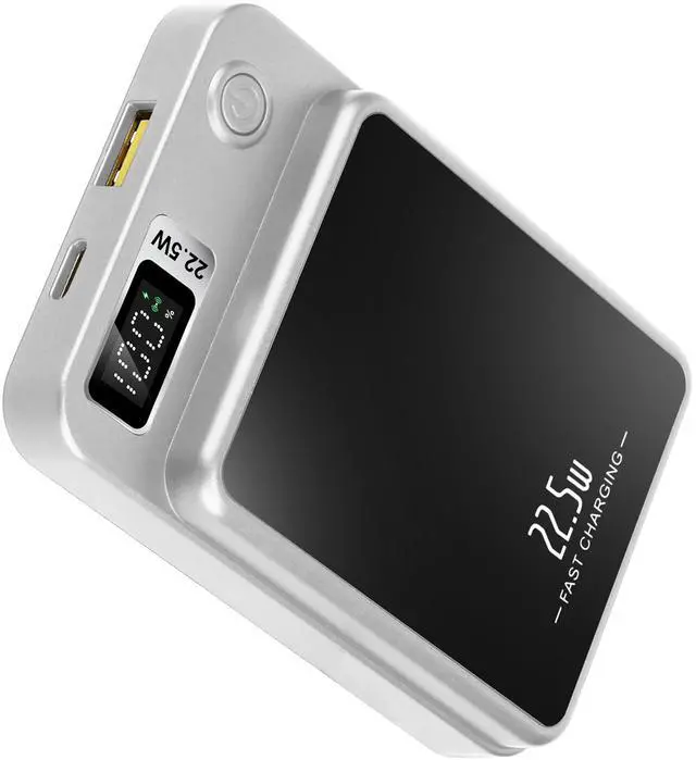 Main image of 2-in-1 Magnetic Wireless Power Bank 10000mAh PD20W MagSafe Compatible - White - One size