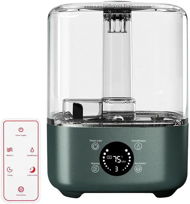 Main image of Fresh Fab Finds 5L/1.32Gal Humidifier w/ Sensor, Timer, UV, Adjustable Mist - Gray - One size