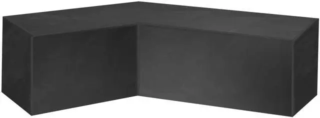Main image of Fresh Fab Finds 106.3x106.3in Outdoor L Shape Sofa Cover Dustproof - Black - 270cm