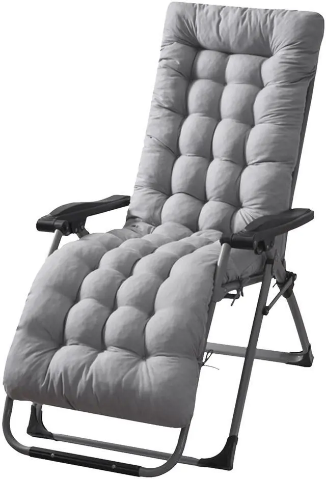 Main image of Fresh Fab Finds 71x22in Chaise Lounger Cushion for Recliner Chair - Gray - One size