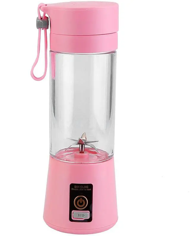 Main image of Fresh Fab Finds USB Rechargeable Juicer Blender 6 Blades Powerful Motor - Pink - One size
