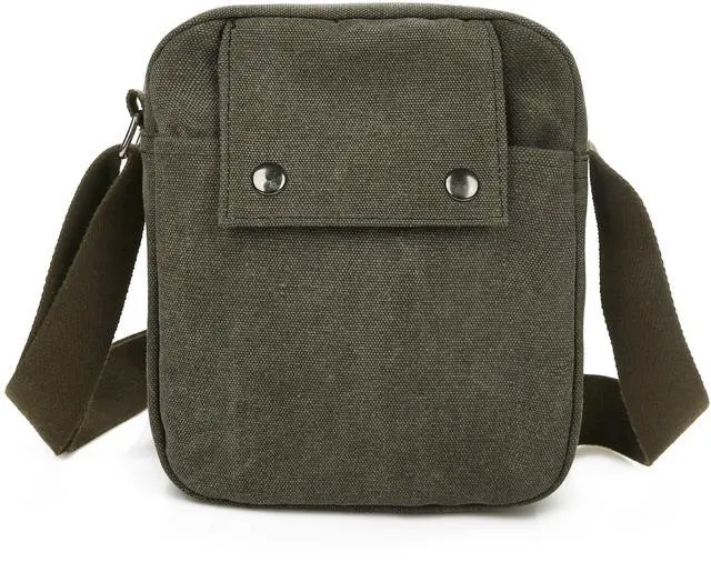 Main image of Fresh Fab Finds Canvas Crossbody Messenger Bag for Phone & Tablet - Green - One size