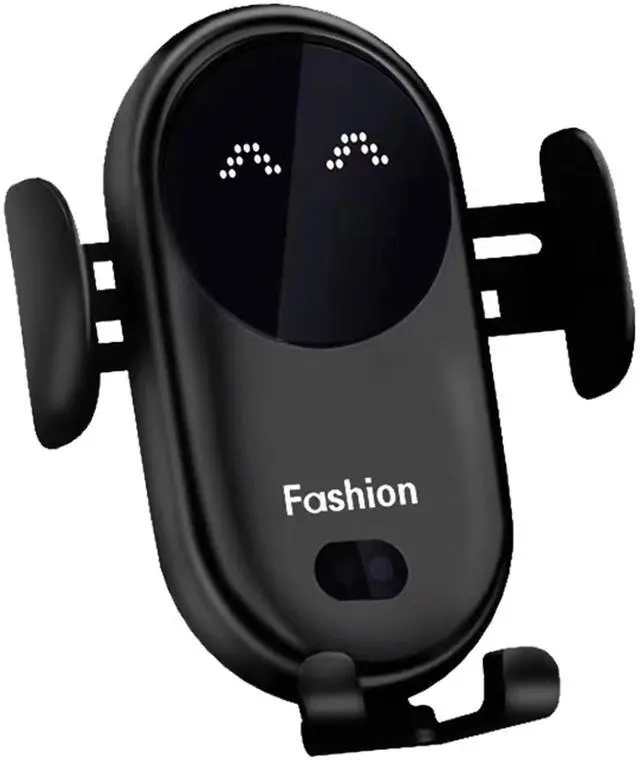 Main image of Fresh Fab Finds 10W Wireless Car Charger & Phone Holder - iPhone/Samsung - Black - One size