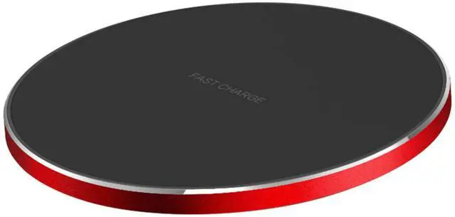 Main image of Fresh Fab Finds 10W Qi Fast Wireless Charger Pad for iPhone/Galaxy - Red - One size