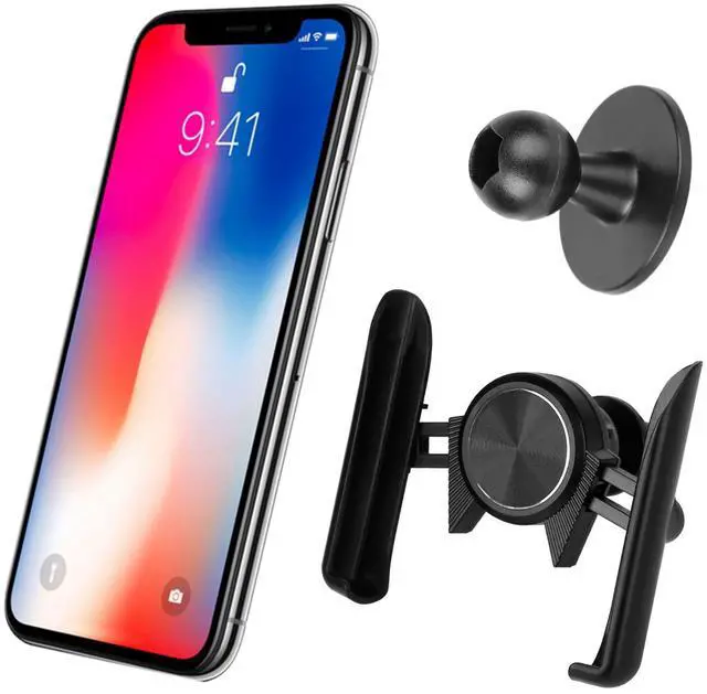 Main image of Fresh Fab Finds Car Vent Phone Mount Universal Clip Stand - Black - One size