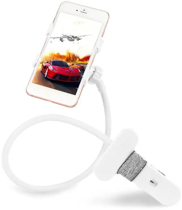Main image of Fresh Fab Finds Lazy 360° Gooseneck Phone Holder Clip - White - One size