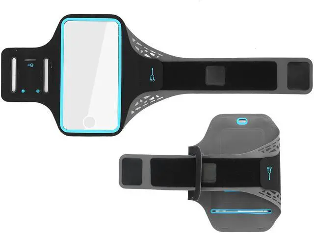 Main image of Fresh Fab Finds Phone Armband Case w/ Cable & Key Holder - Black - One size