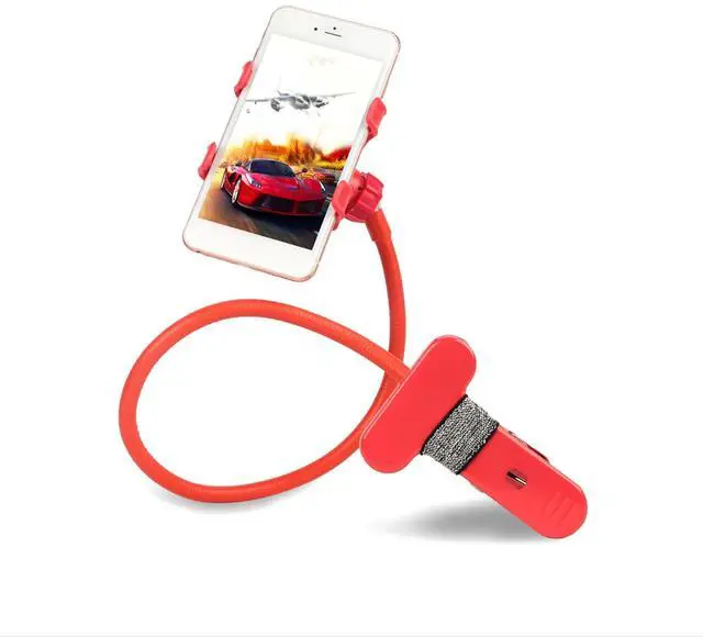Main image of Fresh Fab Finds Lazy 360° Gooseneck Phone Holder Clip - Red - One size