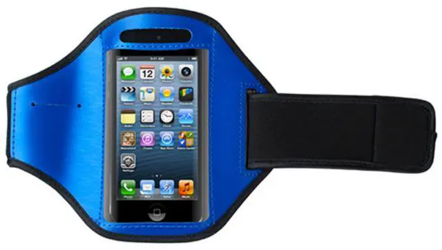 Main image of Fresh Fab Finds Adjustable Phone Armband for iPhone 5 & Under 4in - Blue - One size