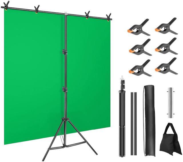 Main image of Fresh Fab Finds 5x6.5ft T-Shape Photo Backdrop Stand Kit w/ Clamps & Bag - Black - One size