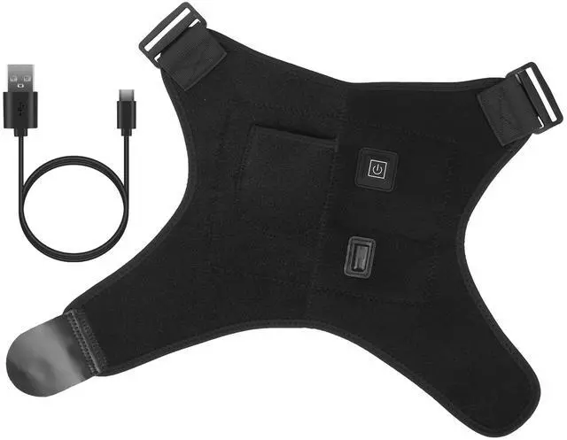 Main image of Fresh Fab Finds Heated Shoulder Brace Therapy Heating Wrap - Black - One size
