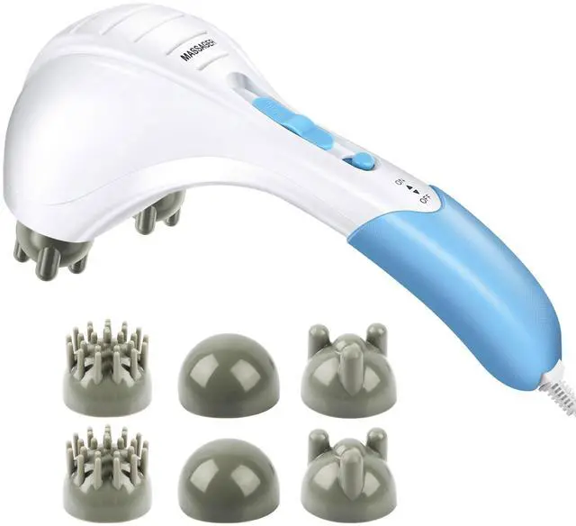 Main image of Fresh Fab Finds Handheld Percussion Massager Double Head - White - One size