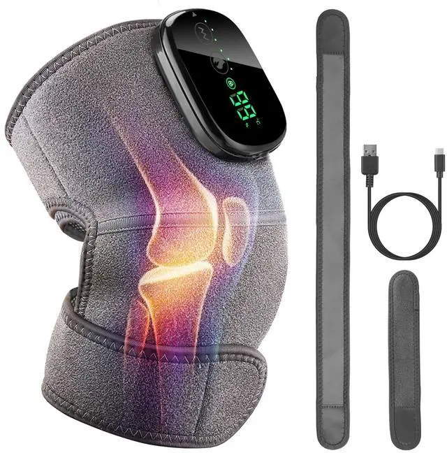 Main image of Fresh Fab Finds 3-in-1 Heated Knee & Shoulder Massager 3 Modes - Gray - One size