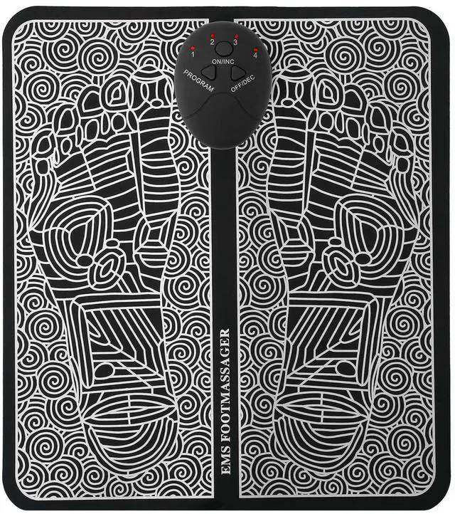 Main image of Fresh Fab Finds Foldable EMS Foot Massage Pad 6 Modes 10 Levels - Black - One size
