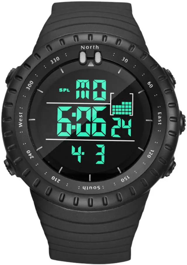 Main image of Fresh Fab Finds Digital Sports Watch Water-Resistant LED Backlight - Black - One size