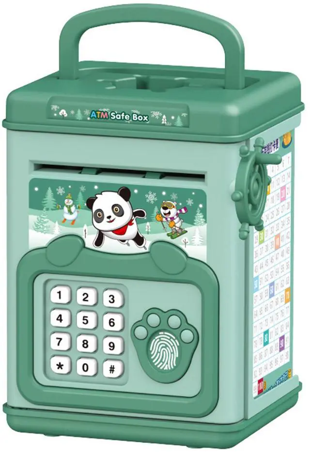 Main image of Fresh Fab Finds Piggy Bank Toy with Password Voice Prompt Handle - Green - One size