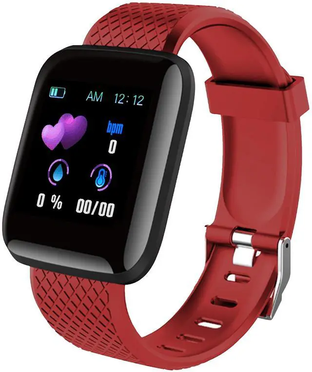 Main image of Fresh Fab Finds 1.3" Fitness Tracker IP67 Waterproof Activity Tracker Smart Bracelet w/Heart Rate Sleep Monitor Pedometer Red One size