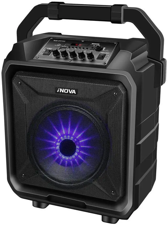 Main image of Fresh Fab Finds Portable Wireless Party Speaker with Disco Lights - Black One size