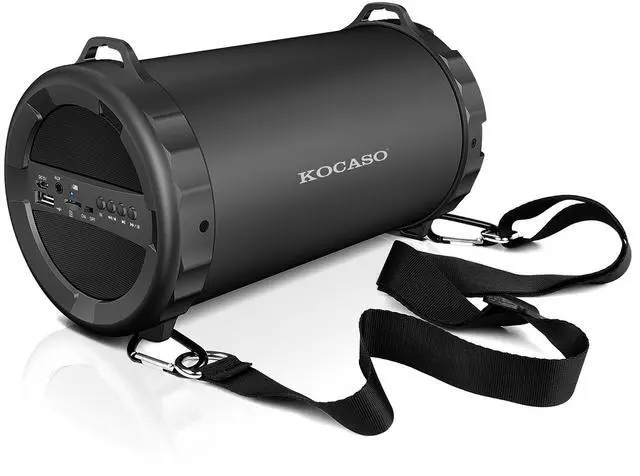 Main image of Fresh Fab Finds KOCASO Outdoor Wireless Speaker Booming Bass Subwoofer Hands-free Call FM Radio USB MMC Reading Aux In for Party Camping Travel - Black One size