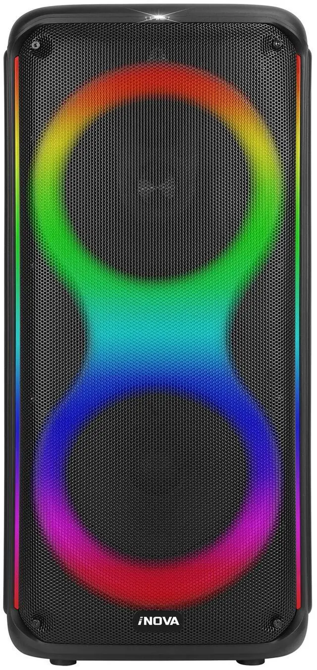 Main image of Fresh Fab Finds Wireless Party Speaker, 7 Color LED, TWS, FM, USB, MMC, AUX, Remote Control - Black One size