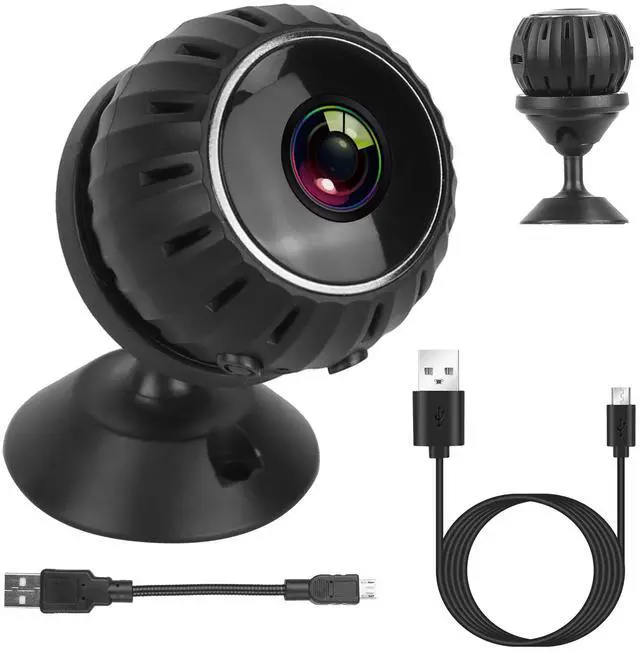 Main image of Fresh Fab Finds Mini Wireless 1080P HD WiFi Camera w/ IR Night Vision for Home, Office, Pet - Black - One size