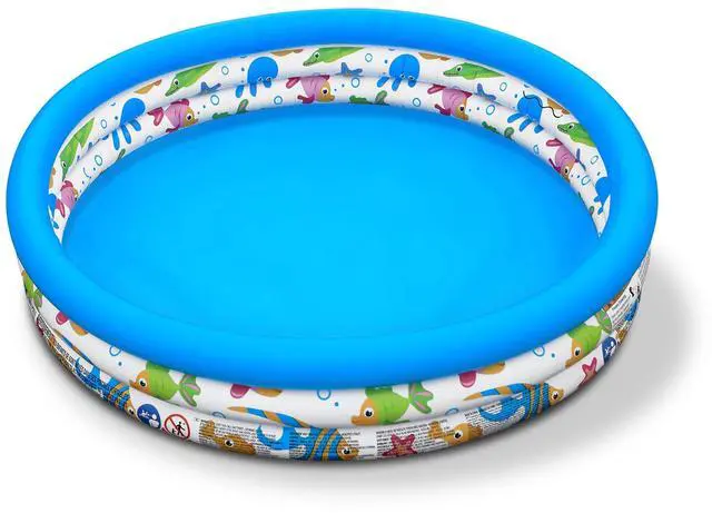 Main image of Fresh Fab Finds 48x10in Inflatable Blow-Up Pool for 2 Kids w/ Drain Plug - Multi - One Size