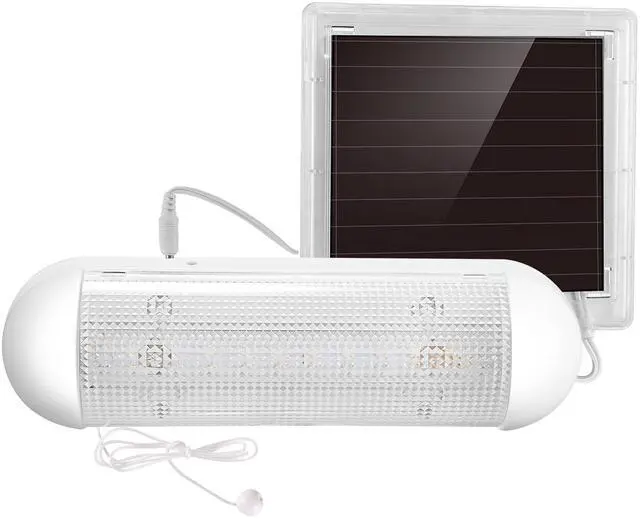 Main image of Fresh Fab Finds Solar Powered LED Light Kit w/ Pull Switch for Garage & Shed - White - One size