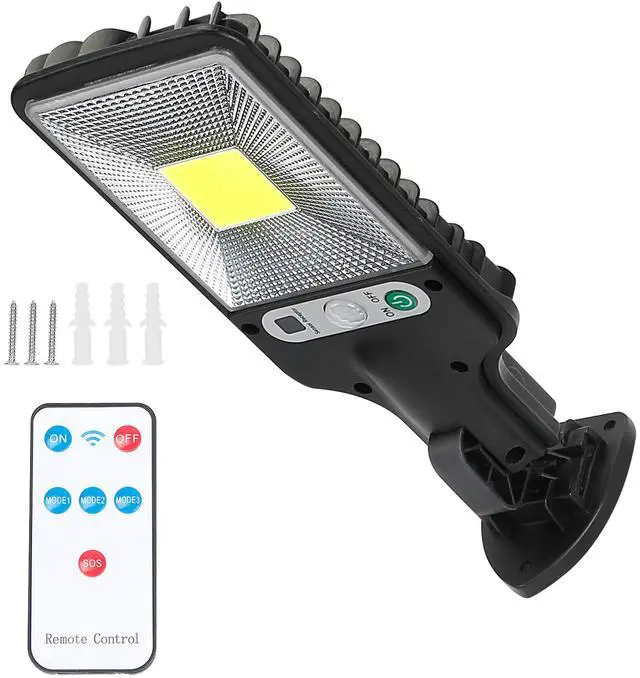 Main image of Fresh Fab Finds 30COB Solar Wall Light w/ PIR Motion Sensor & Remote IP65 - Black - One size