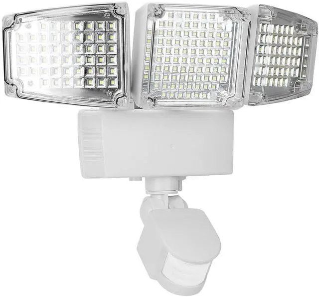 Main image of Fresh Fab Finds 188LED 1600lm Solar Wall Light Motion Sensor Dusk-to-Dawn 270° - White - One size