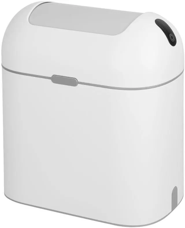 Main image of Fresh Fab Finds 9L Touchless Motion Sensor Trash Can with Lid for Home Use - White - 9L