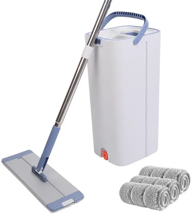 Main image of Fresh Fab Finds 4Pcs Reusable Microfiber Mop Pads for Wet & Dry Floors - Gray - One size