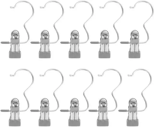 Main image of Fresh Fab Finds 30Pk Heavy Duty Hanging Clips for Closet Boots Towels Pants - Gray - One size