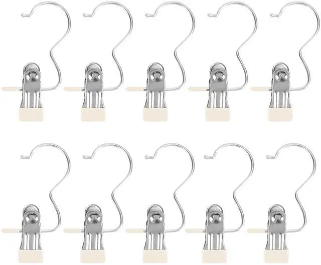 Main image of Fresh Fab Finds 30Pk Heavy Duty Hanging Clips for Closet Boots Towels Pants - Beige - One size