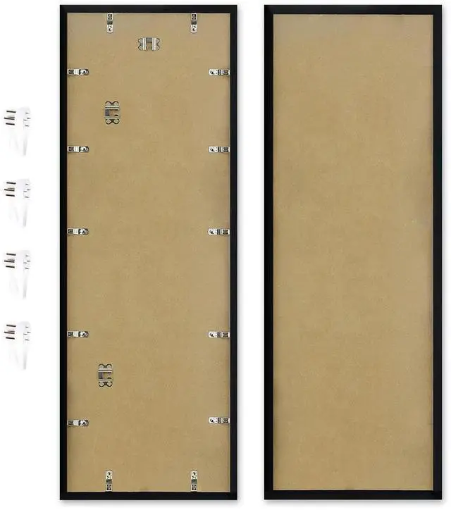 Main image of Fresh Fab Finds 2Pc 36.8x12.4in Panoramic Gallery Frames w/ Plexiglass & MDF Back - Brown - One size