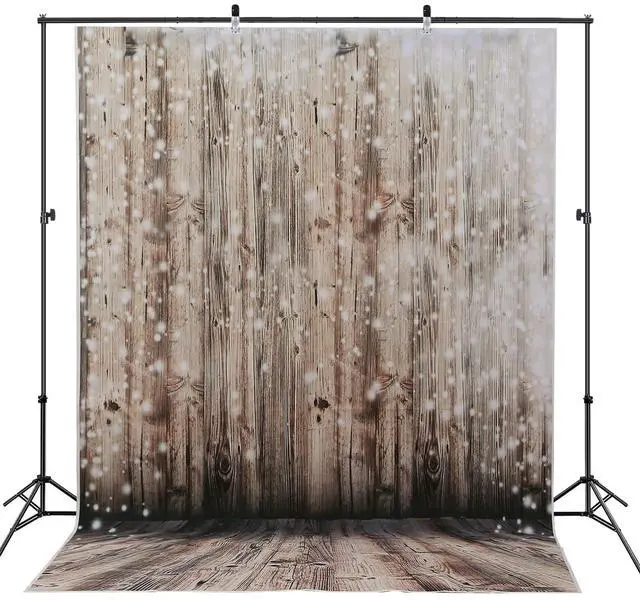 Main image of Fresh Fab Finds 5x7FT Rustic Wooden Floor Photography Backdrop for Studio & Events - Brown - One size