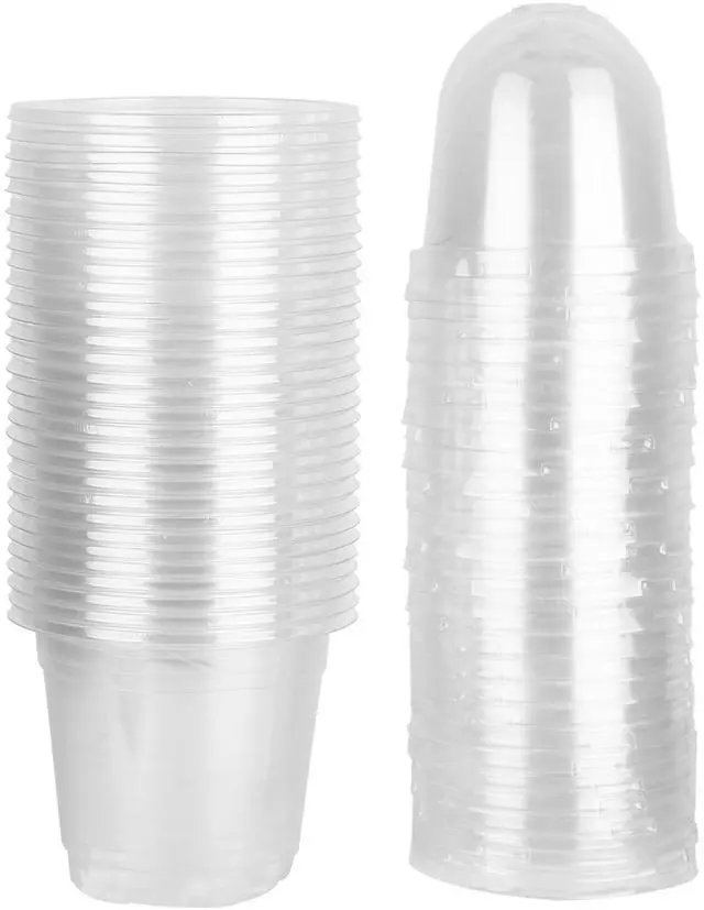 Main image of Fresh Fab Finds 30Pcs Seed Starter PET Nursery Pots w/ Dome & Drain Holes - White - One size