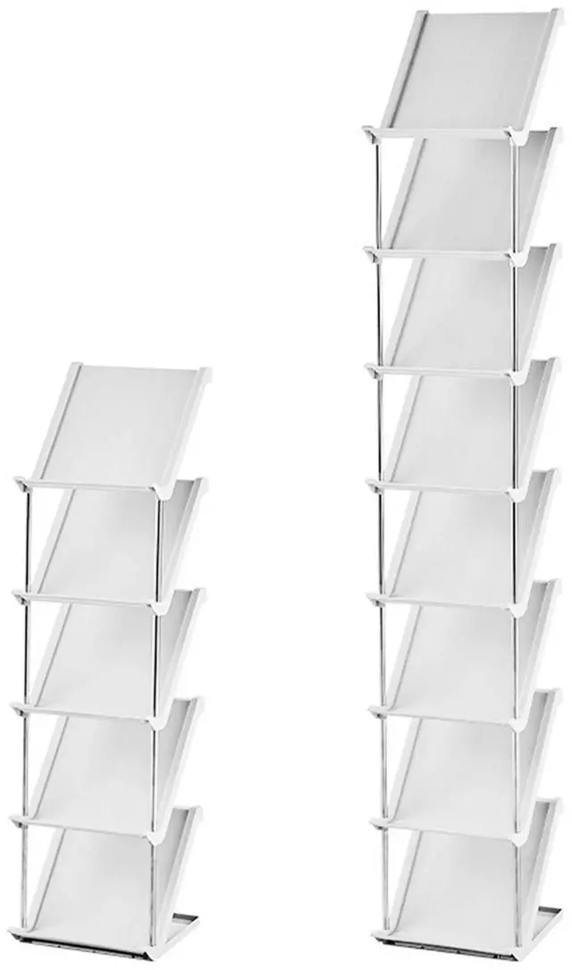 Main image of Fresh Fab Finds 8-Tier Stackable Vertical Shoe Rack, Space-Saving Design - Gray - 8-tier
