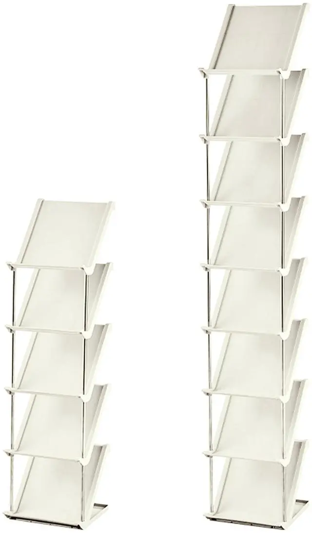 Main image of Fresh Fab Finds 5-Tier Stackable Vertical Shoe Rack, Space-Saving Design - Beige - 5-tier