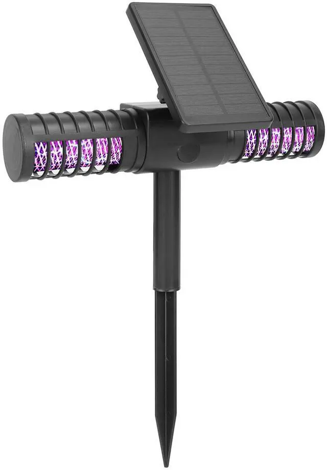 Main image of Fresh Fab Finds Solar Bug Zapper LED Mosquito Lamp with Dual Heads - Black - One size