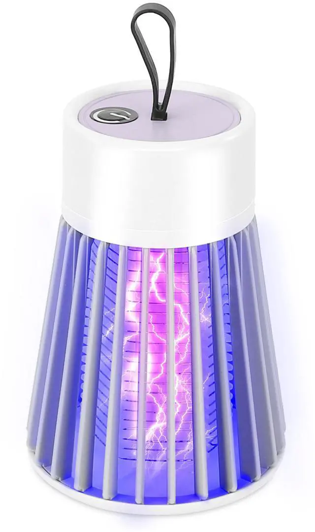 Main image of Fresh Fab Finds Portable Electric Bug Zapper Compact LED Insect Killer Trap - White - One size