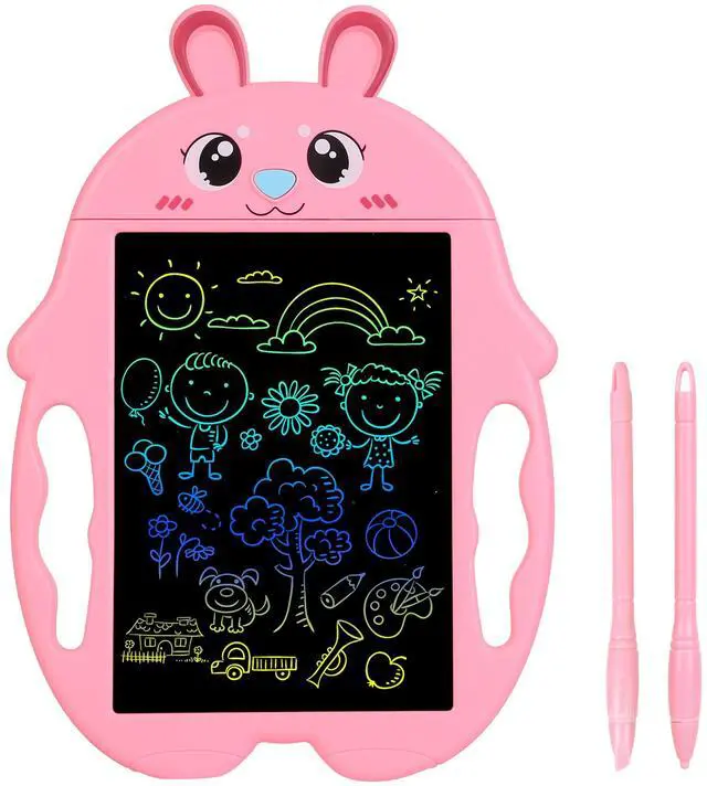 Main image of Fresh Fab Finds 8.5in LCD Writing Tablet w/ Stylus & Handles for Kids - Pink - One size