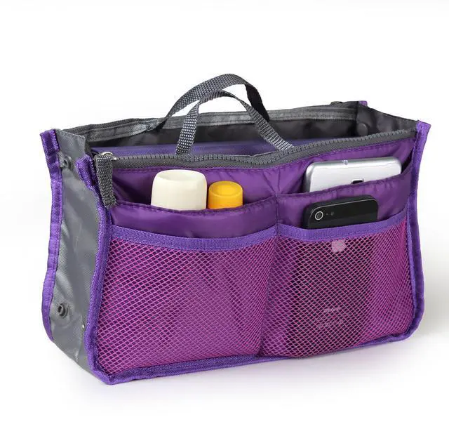 Main image of Fresh Fab Finds Womens Travel Insert Makeup Toiletry Bag w/ Strap - Purple - One size