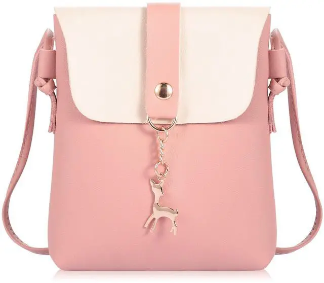 Main image of Fresh Fab Finds Womens PU Leather Small Crossbody Clutch Phone Purse - Pink - One size